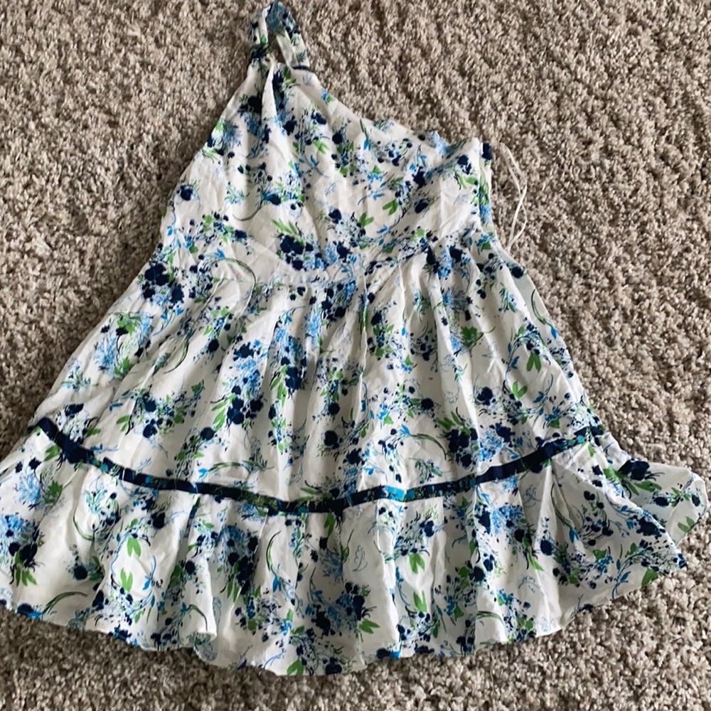 White floral one shoulder short free people dress